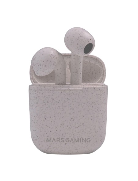 ÷ Auricular intrauditivo bluetooth mars gaming mhi-eco white bt 5.1 tws dual driver estuche de carga u