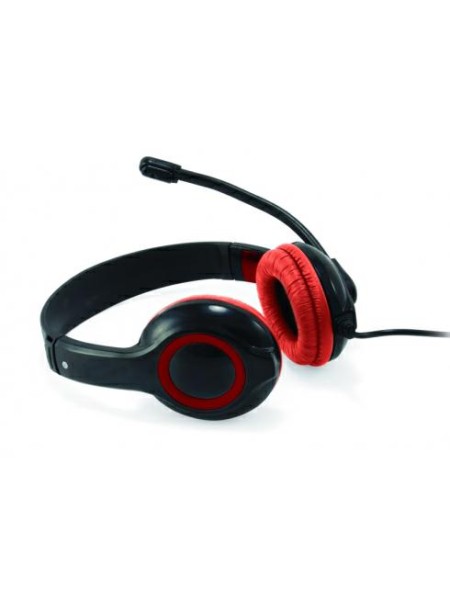 ÷ Headset conceptronic chatstar2u2r usb microfono flexible control de volumen color negro / rojo cchat