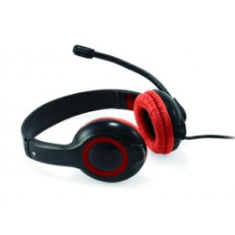 ÷ Headset conceptronic chatstar2u2r usb microfono flexible control de volumen color negro / rojo cchat